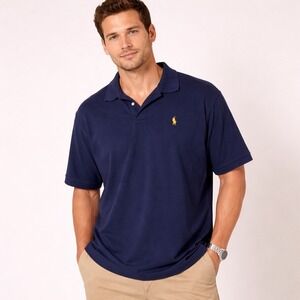US Polo Assn Classic Navy Blue Polo Shirt Pique Short Sleeve 2XL